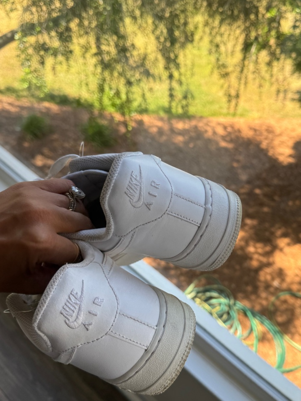 Nike Air Force 1 one white low af men’s 8.5 - Picture 4 of 6